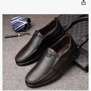 New Mens Casual Leather shoes Slip-On Comfort Size 11